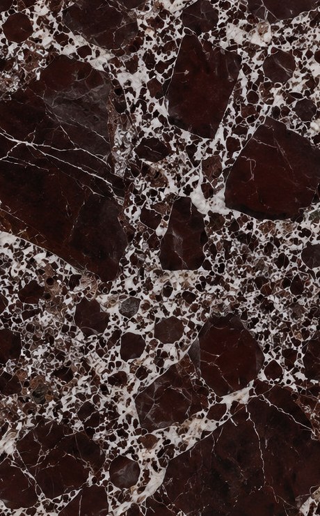 Rosso Levanto marble: the slab's face, upright
